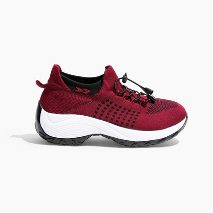 OrthoMila Women's Orthopedic Everyday Shoes in Burgundy