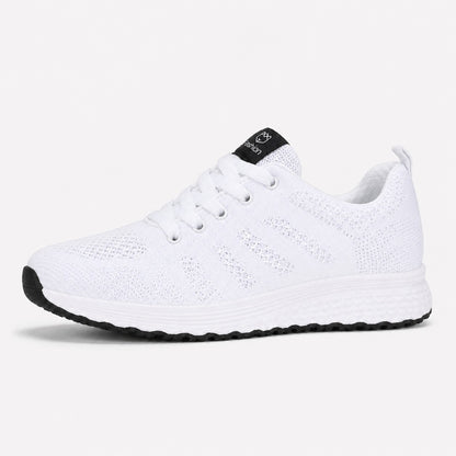 Pace Lightweight Comfort Shoes For Women Colour White Front Hero