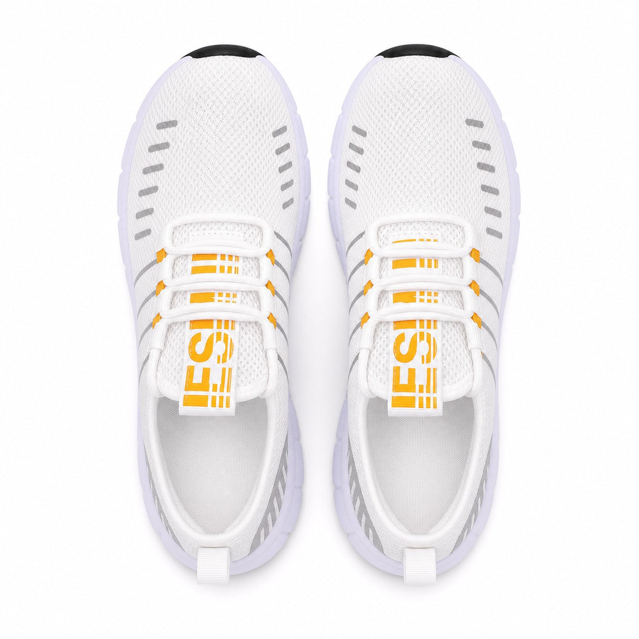 Stride Colorful Outdoor Walking Shoes For Women Colour White Orange Top Down Detail
