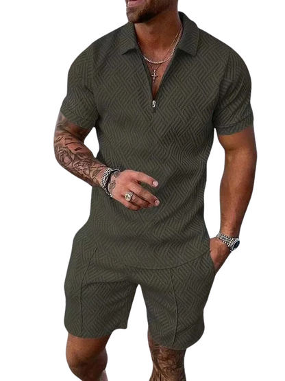 Henley Club Summer Set Polo and Shorts for Men
