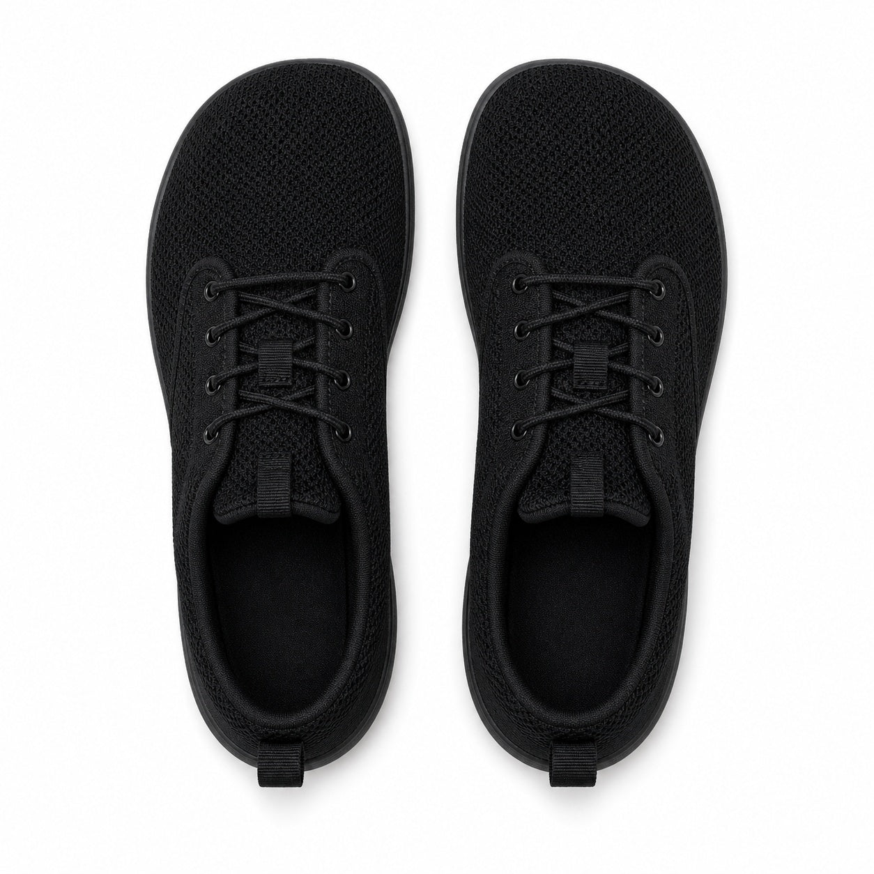 Terra Wide Fit Shoes For Women All Black Top Down Detail