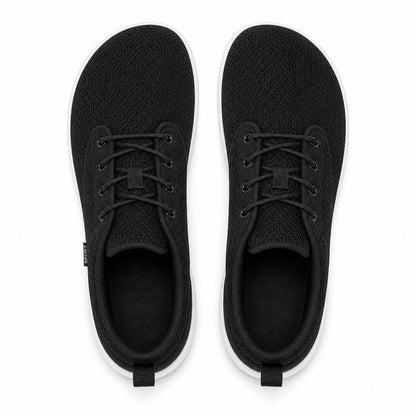 Terra Wide Fit Shoes For Women Black White Top Down Detail