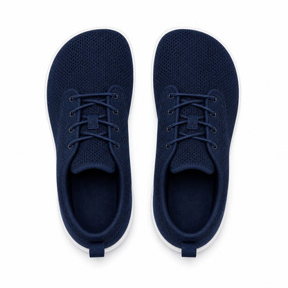 Terra Wide Fit Shoes For Women Navy White Top Down Detail