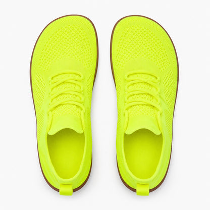Zenn Wide Toe Barefoot Shoes For Women Colour Lime Top Down Detail